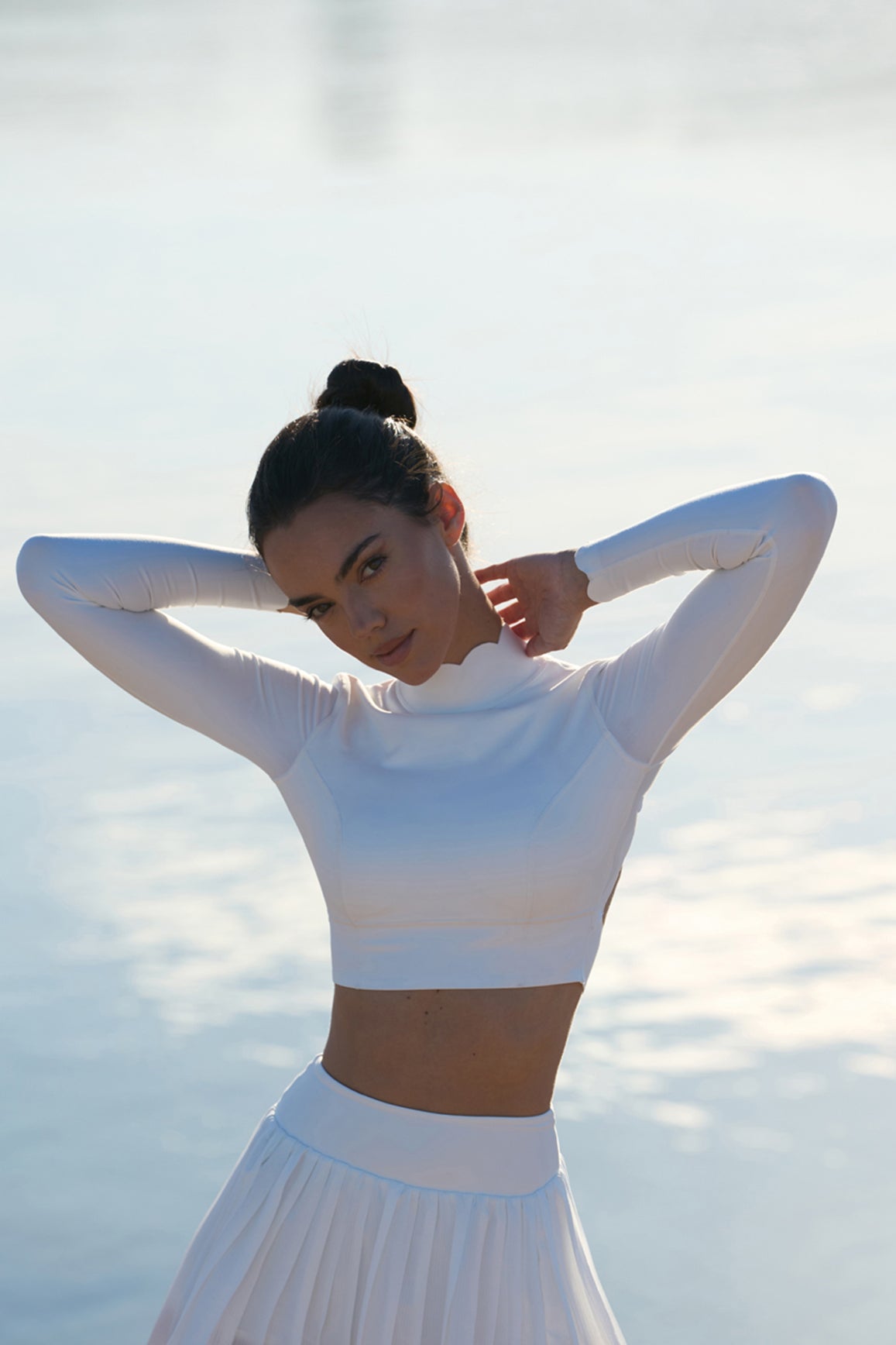 Lusivya - Açık Sırtlı Uzun Kollu Crop Set