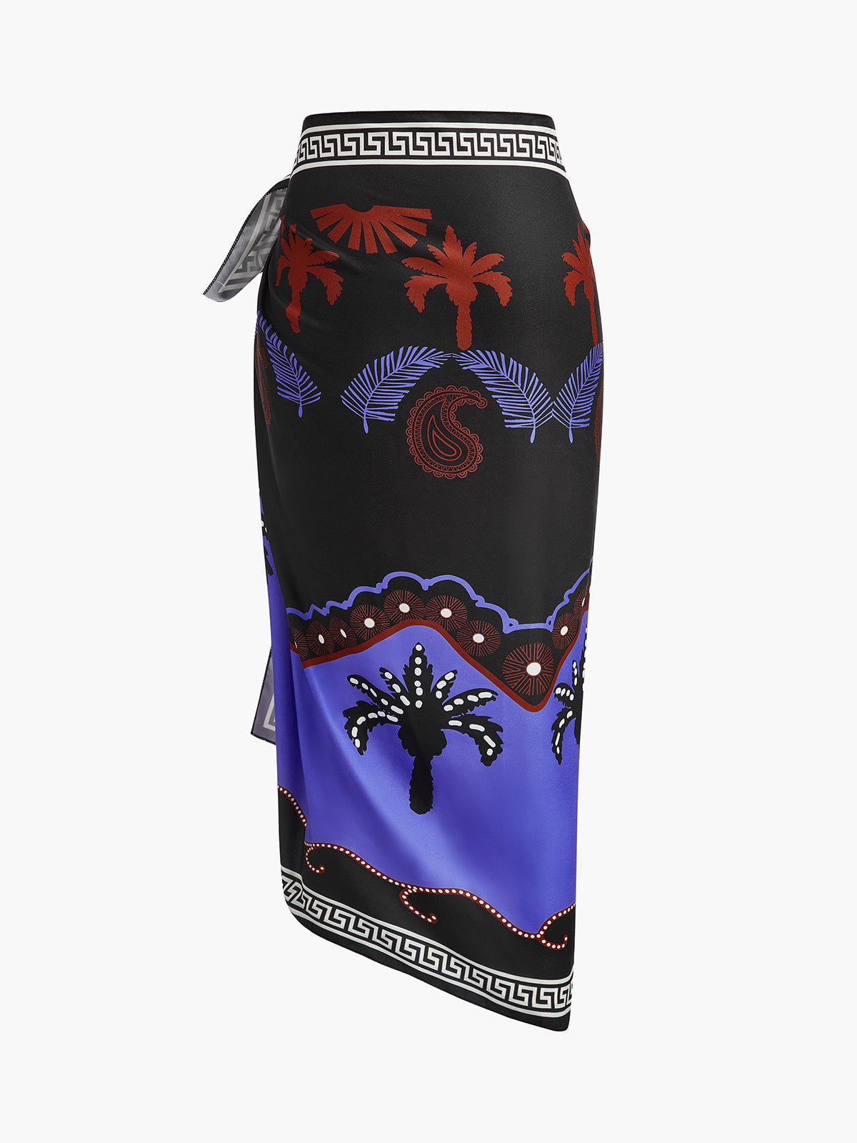 Şık Baskılı Kemerli Sarong Kaplama