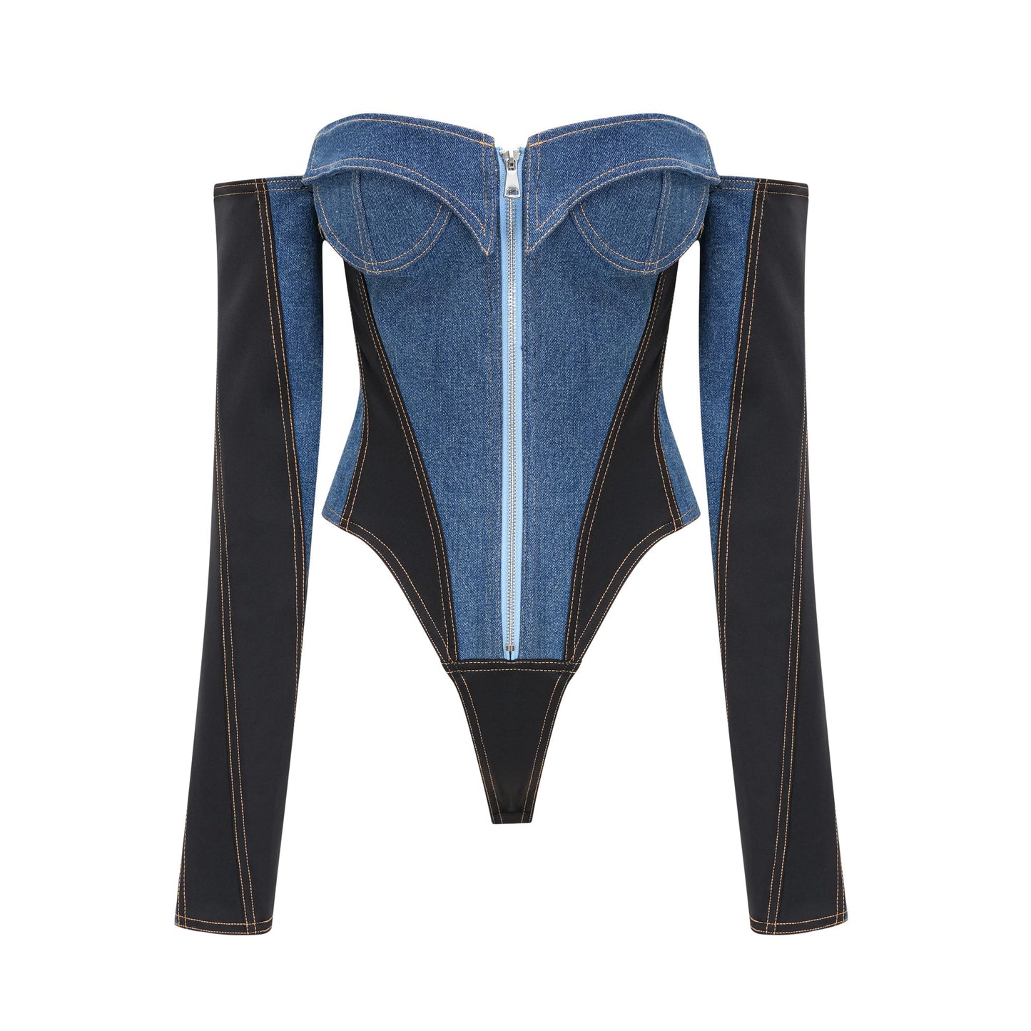 Melina Korse Denim Bodysuit