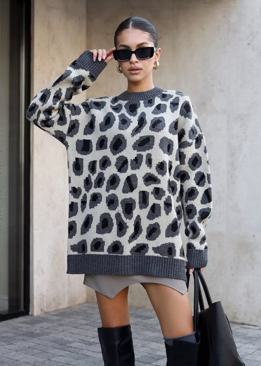 Harmony Leopar Desenli Oversize Kazak