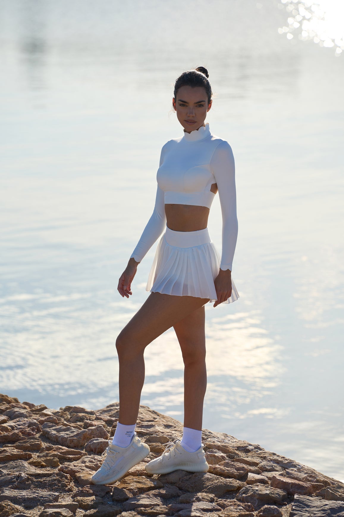 Lusivya - Açık Sırtlı Uzun Kollu Crop Set