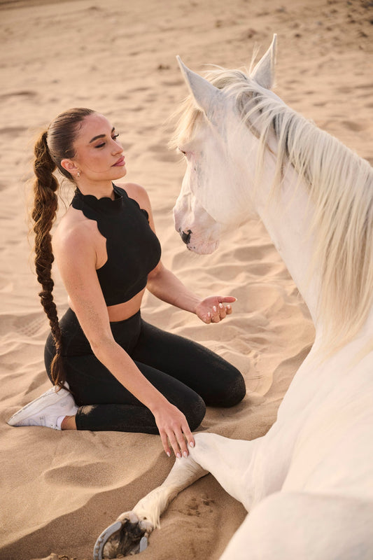 Lusivya - Dalga Kesim Sırt Detaylı Yarım Boğaz Sütyen Set