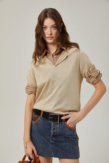 Blanche Blok Renkli Denim Etek