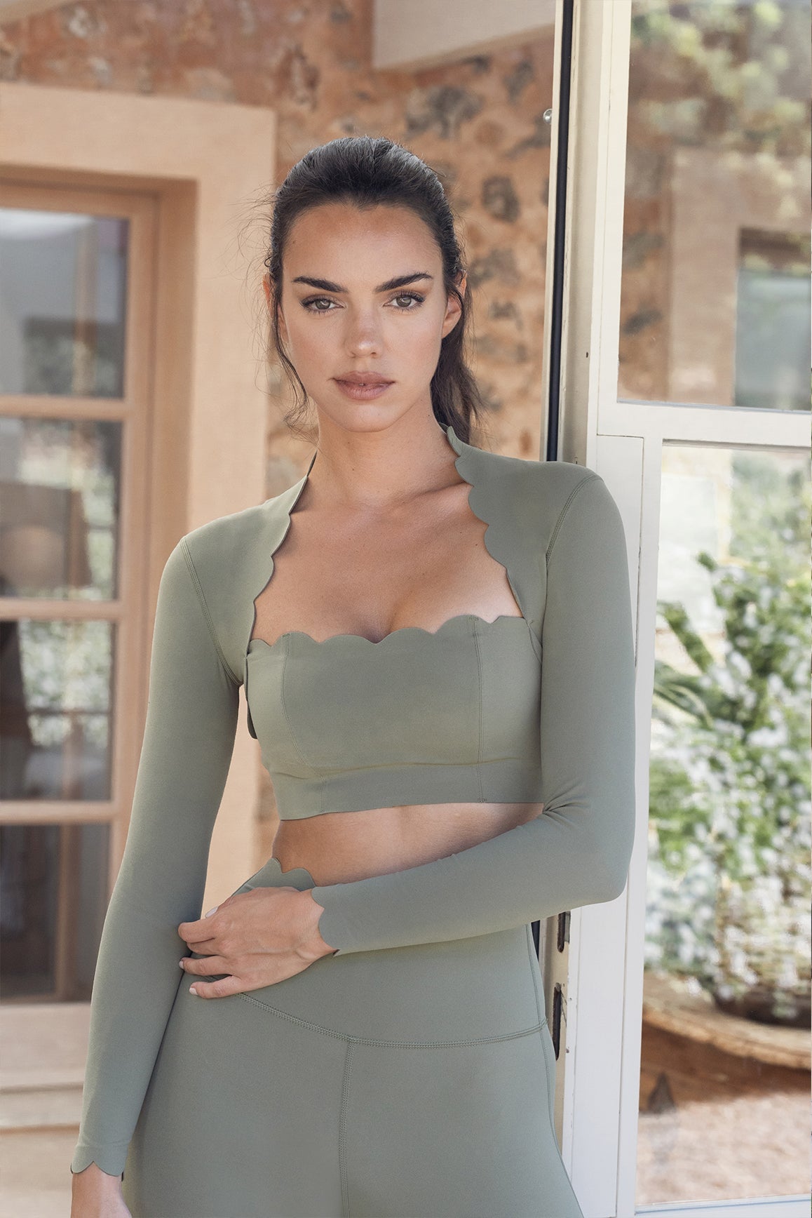 Lusivya - Scallop Uzun Kollu Crop Set