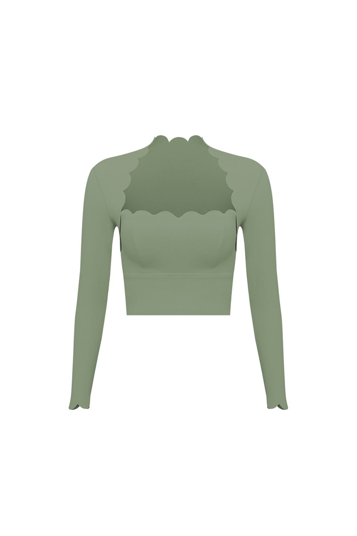 Lusivya - Scallop Uzun Kollu Crop Set