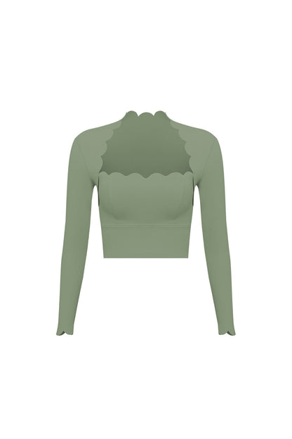Lusivya - Scallop Uzun Kollu Crop Set