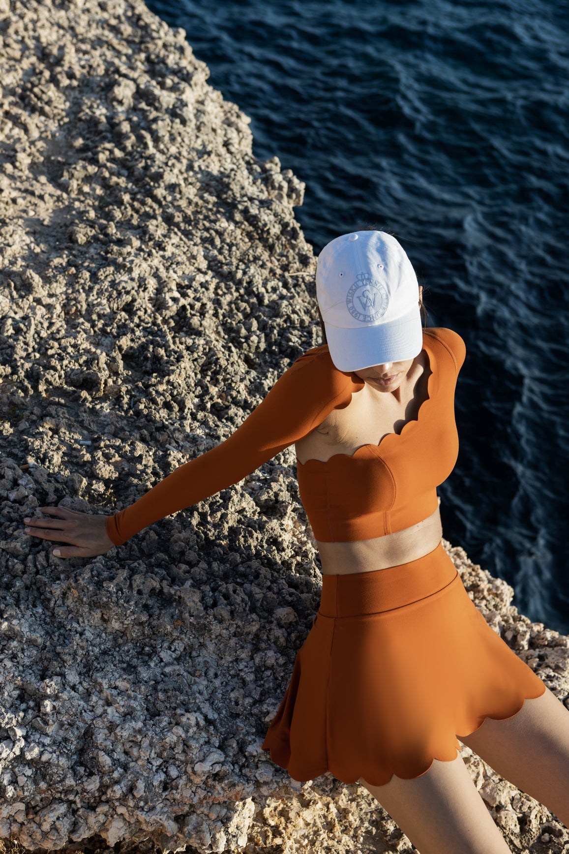 Lusivya - Asimetrik Uzun Kollu Crop Set