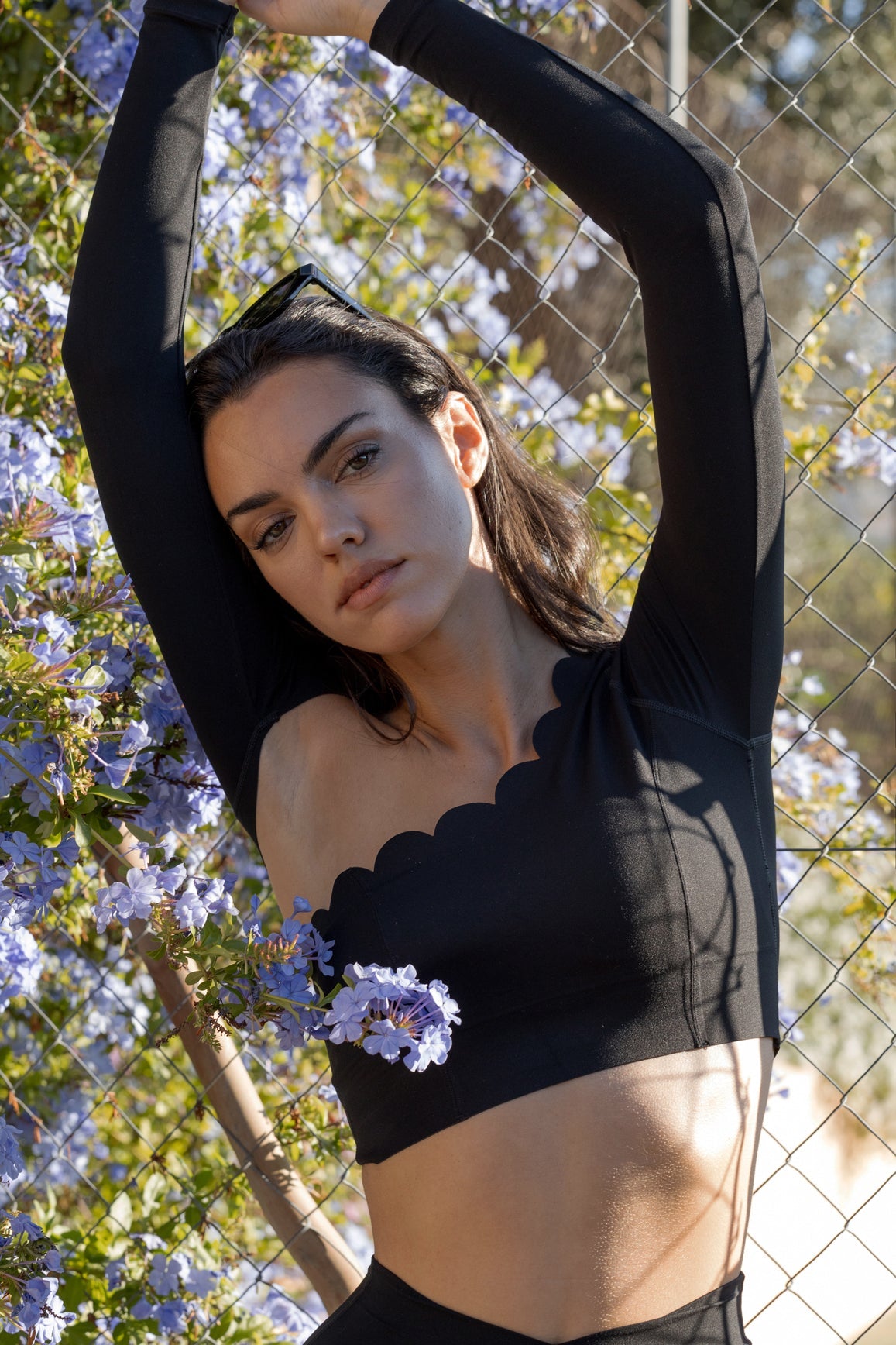 Lusivya - Asimetrik Uzun Kollu Crop Set
