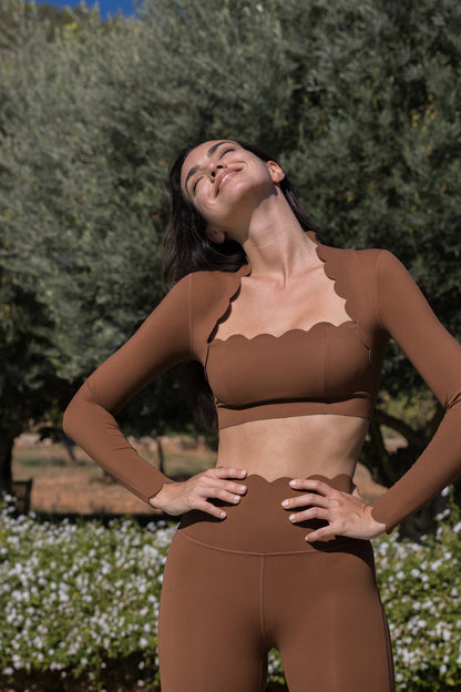Lusivya - Scallop Uzun Kollu Crop Set