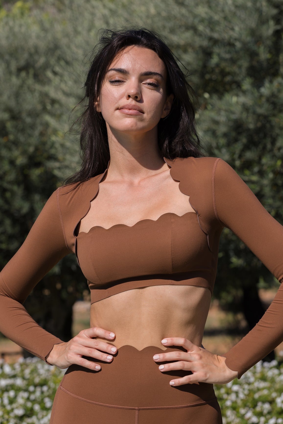 Lusivya - Scallop Uzun Kollu Crop Set