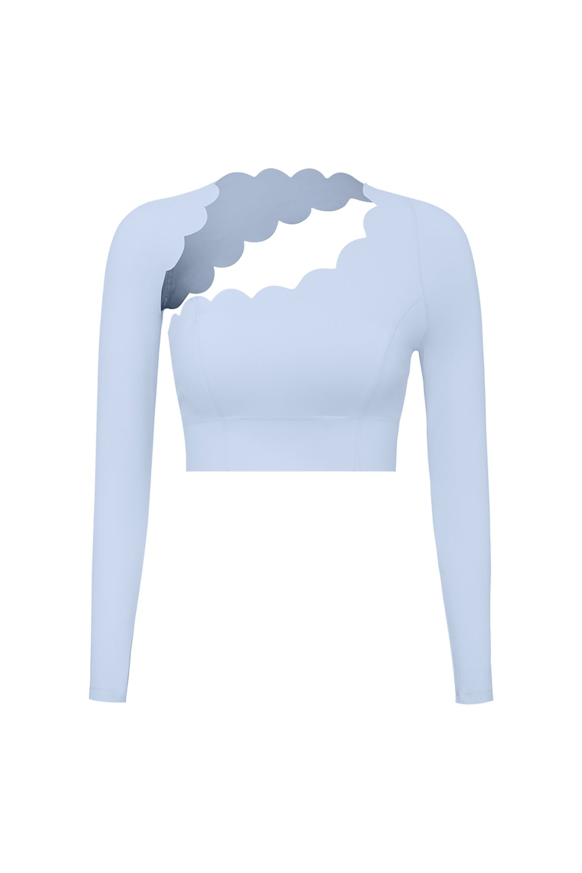 Lusivya - Asimetrik Uzun Kollu Crop Set