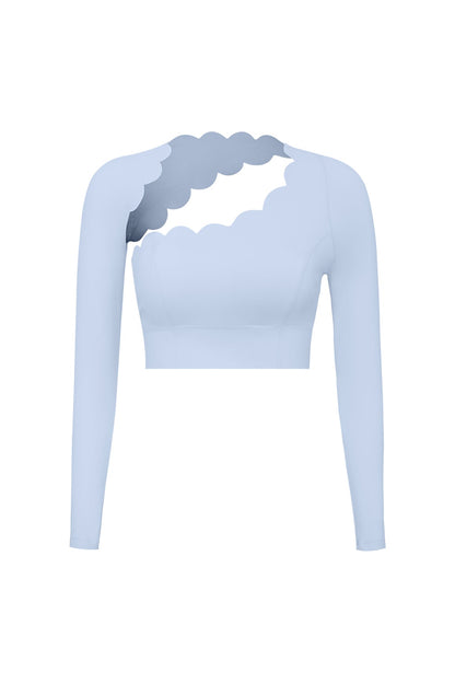 Lusivya - Asimetrik Uzun Kollu Crop Set