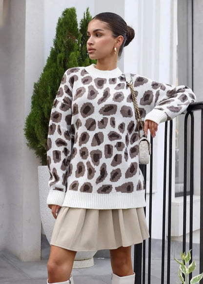 Harmony Leopar Desenli Oversize Kazak