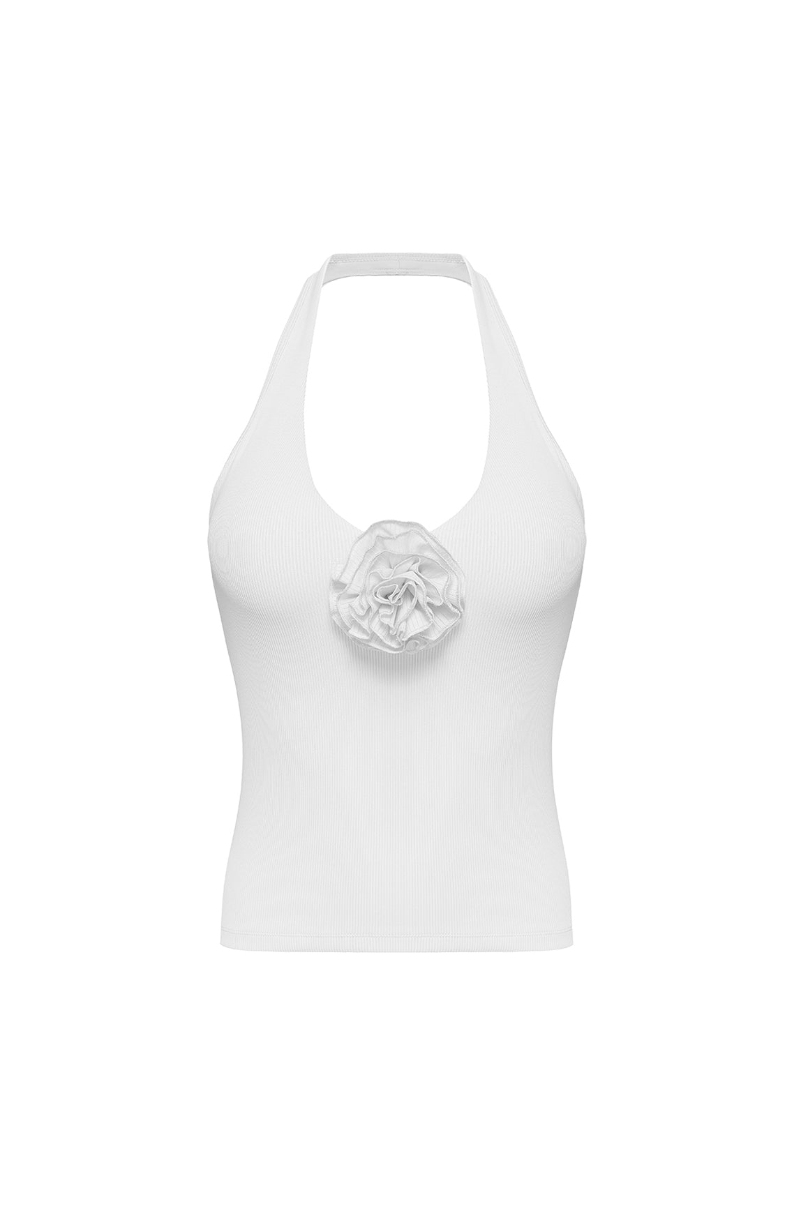 Lusivya - Halter Yaka Çiçek Detaylı Atlet