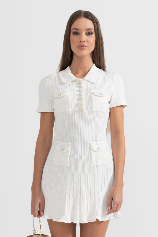 Kısa Kollu Elmas Elbise